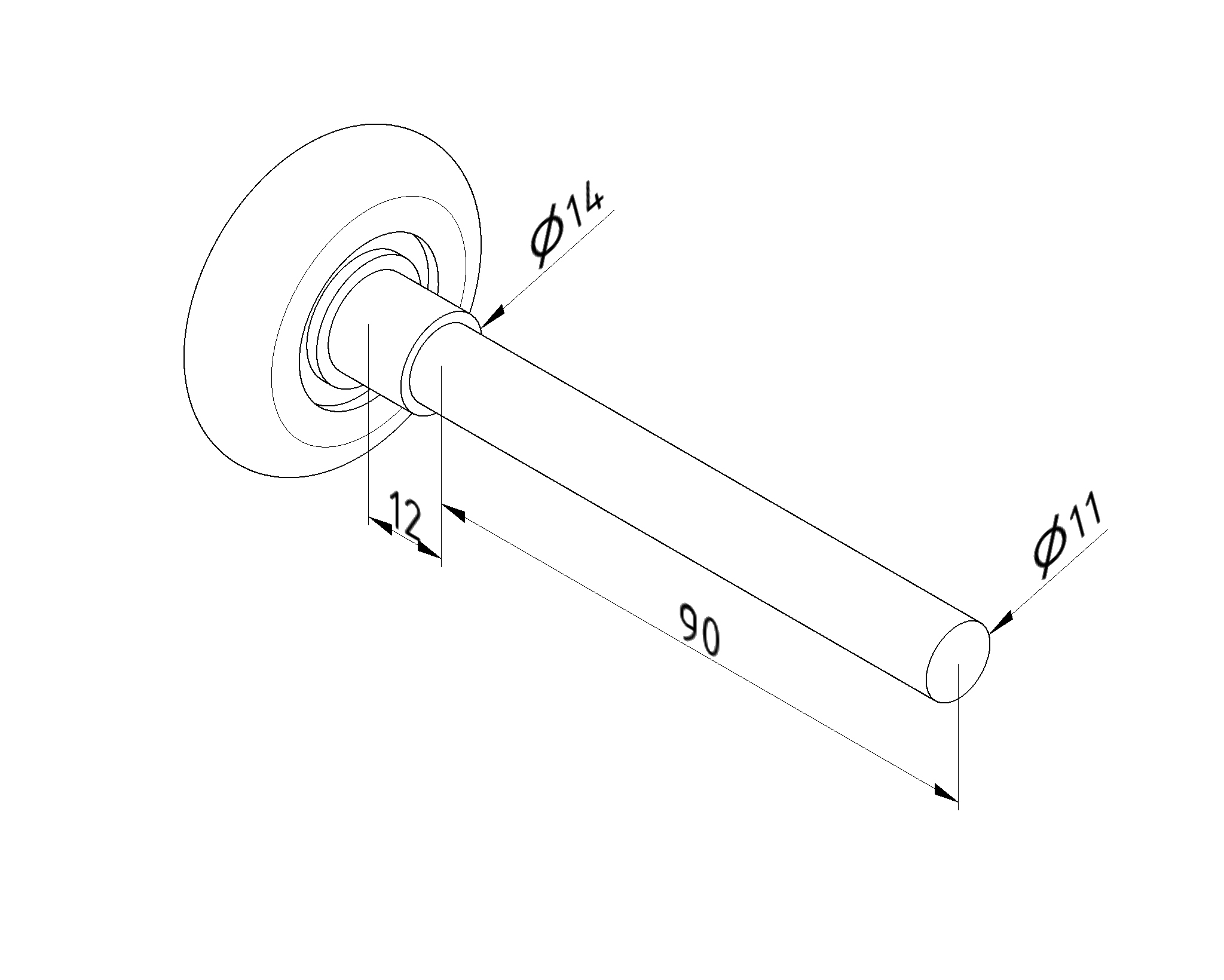 Ролер къс 95/46/11 mm