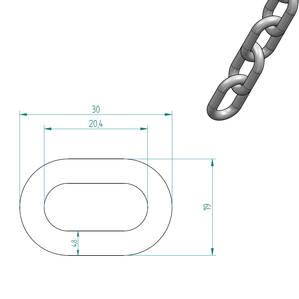 Верига за механизъм 1/4