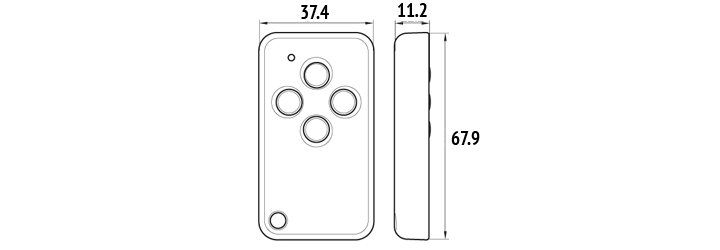 Дистанционно управление 4 канално 433,92 копиращ код