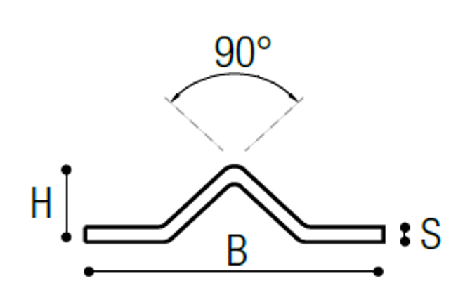 Релса V-образна за плъзгащи портали, 3 метра