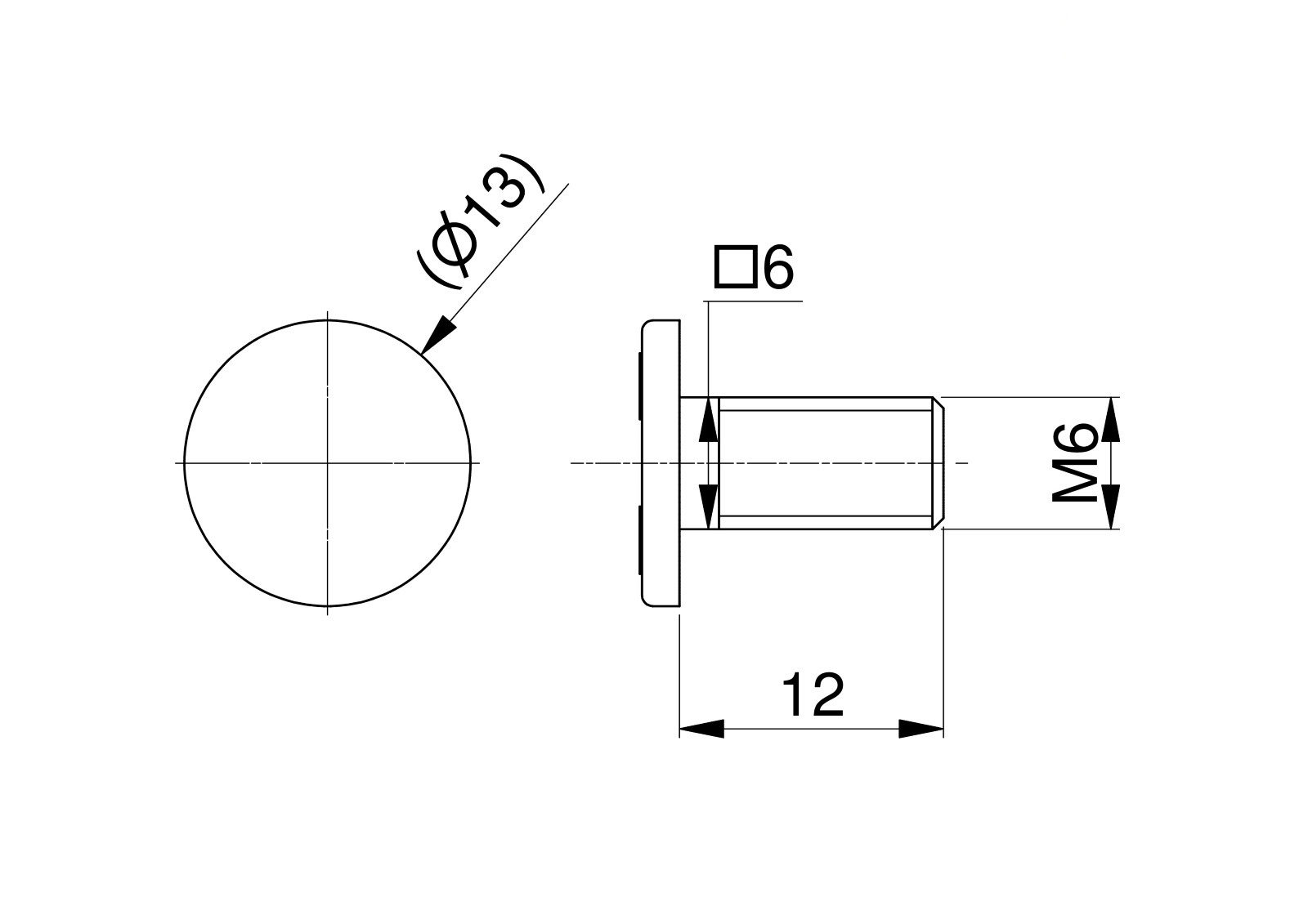 БОЛТ С ПЛОСКА ГЛАВА М6Х12