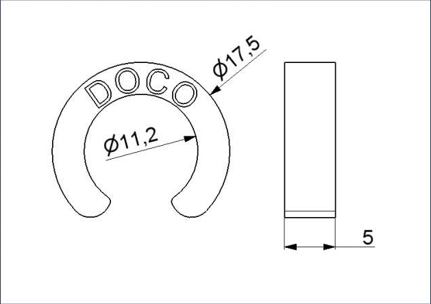 Дист. втулка пластмасова 5 мм