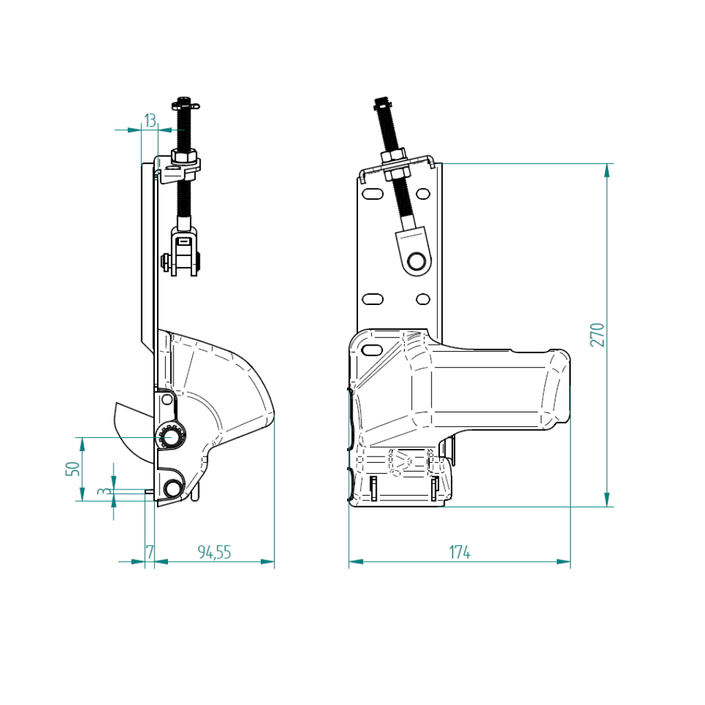 Обез. механизъм-въжета регулир до 450кг 