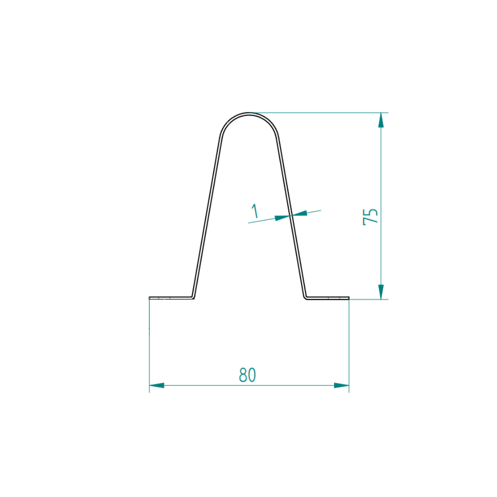 Омега профил L=6000 mm