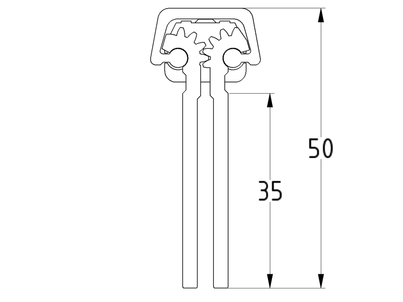Алуминиева панта L=2500
