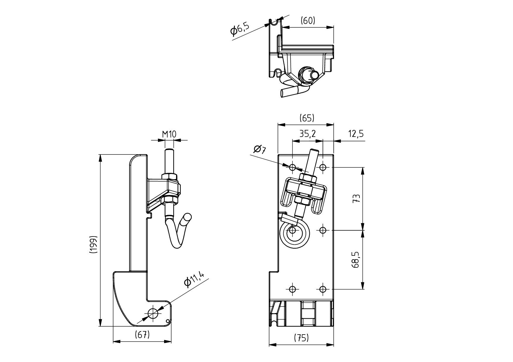 Долни алуминиеви ъглови скоби / панти