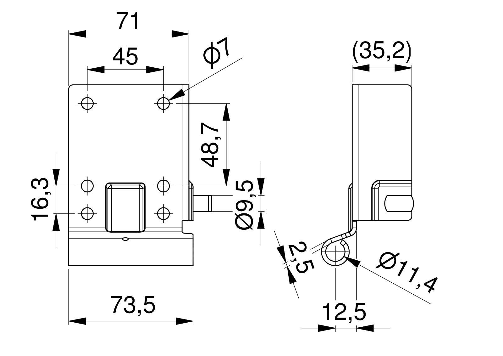Долна ъглова скоба Home-F