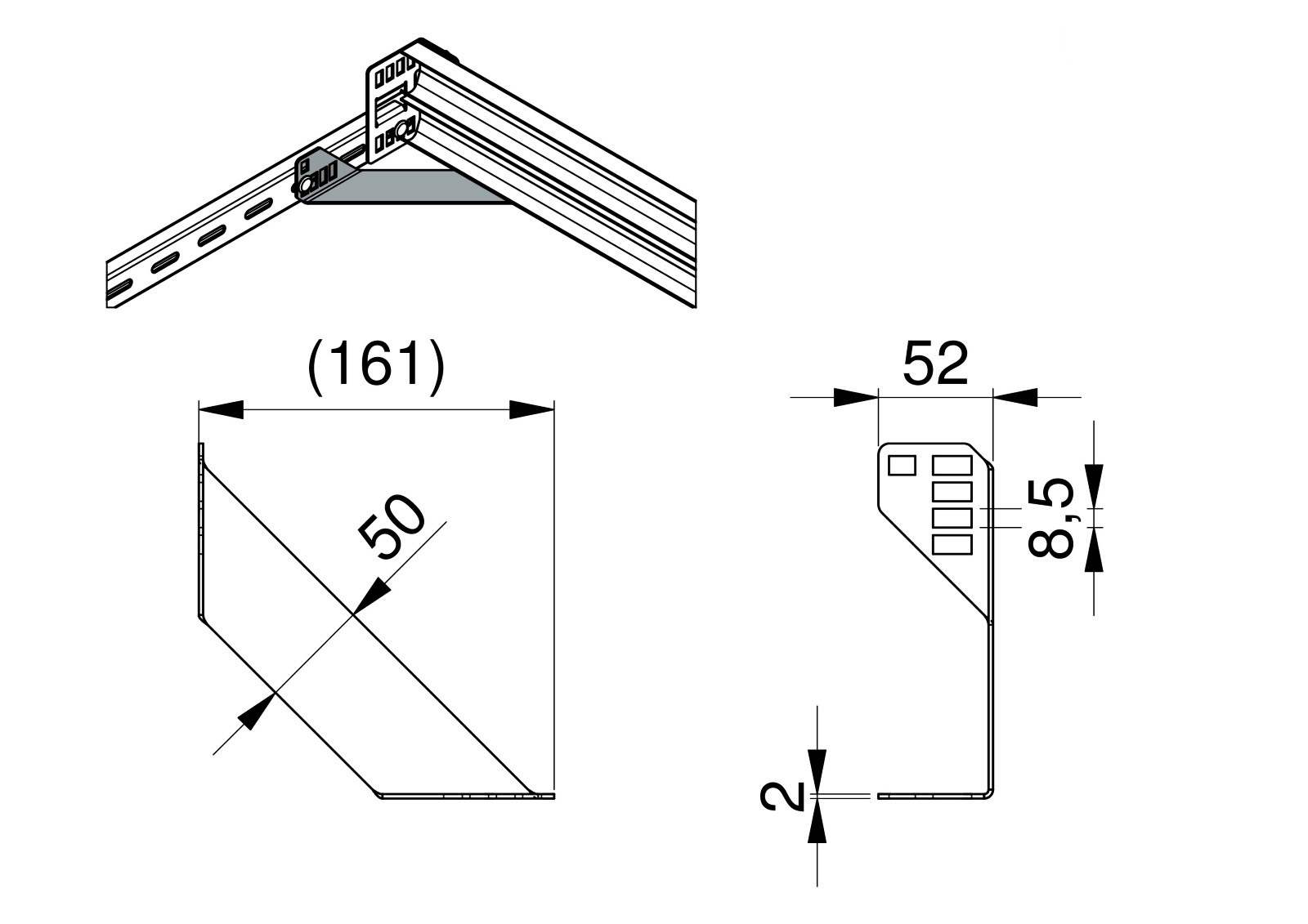 Изравняваща планка хоризонтали, диагонал HOME