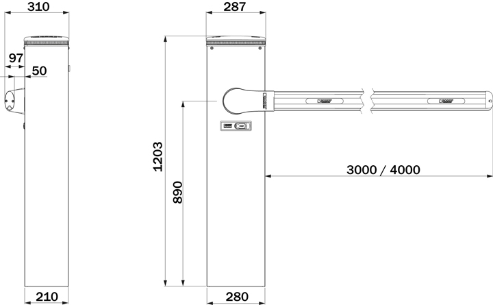 Бариера с висок интензитет на употреба до 4м. рамо