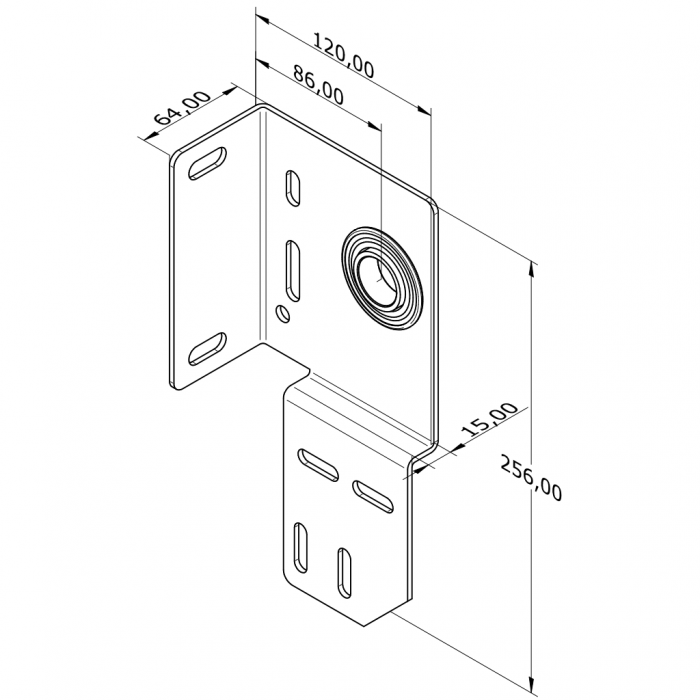 Крайно лагерно тяло 86 мм - дясно