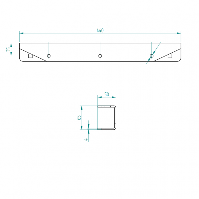 Монтажна планка при обезопасител за въжета Low Springs