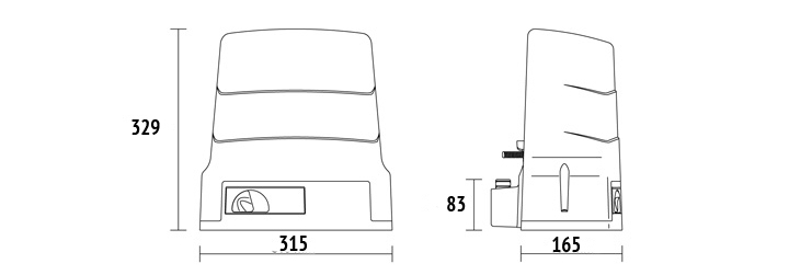 Двигател за плъзгащи врати до 600кг  HS / без рейки /